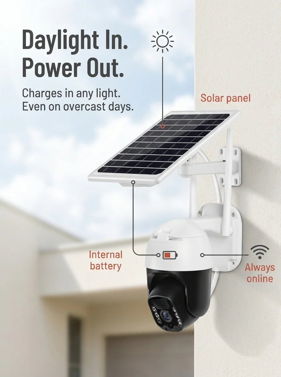 VeroLuxe™ Solar Security Cam — Watch Every Corner Day or Night, No Wires Needed - Image 3