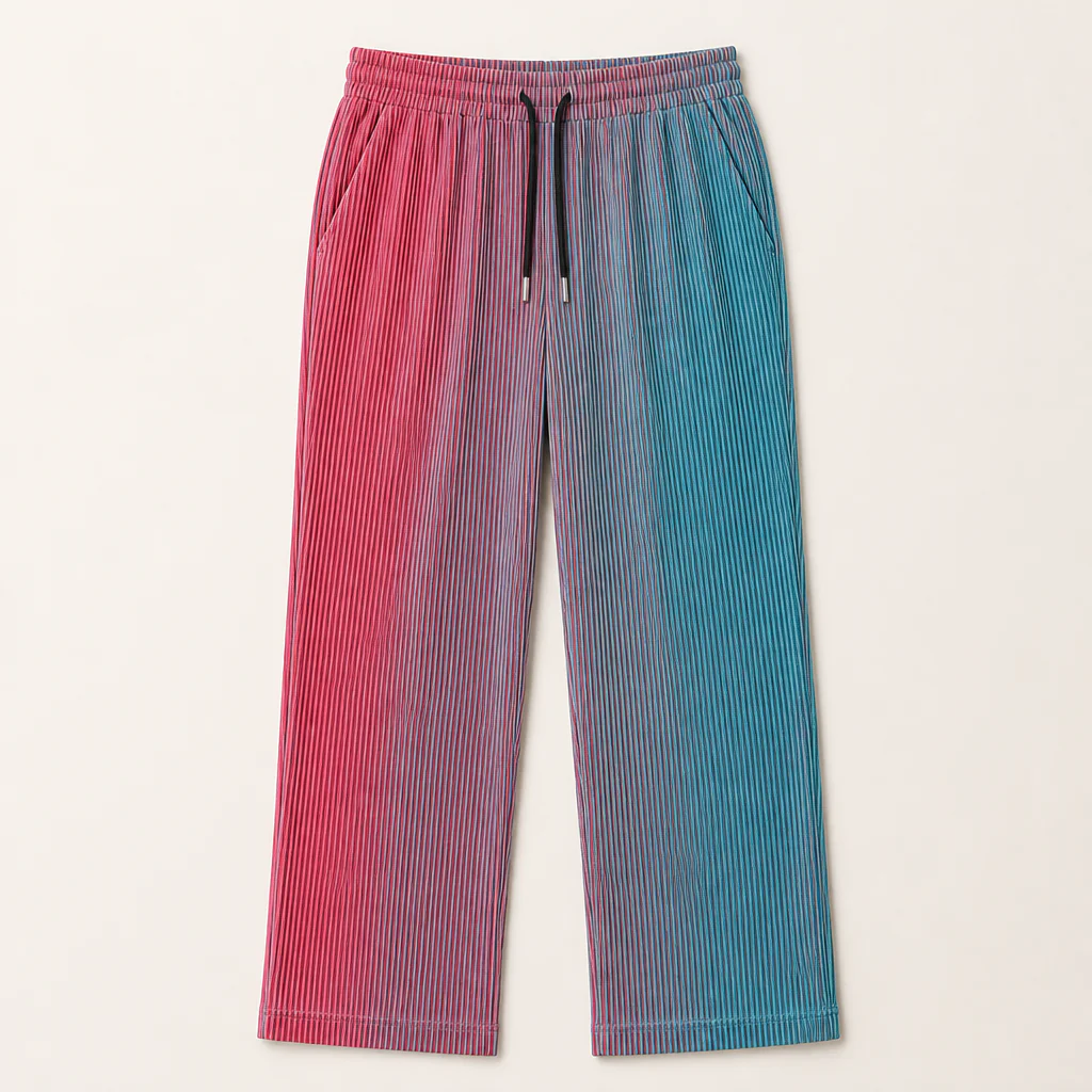 VeroStride™ – Lightweight Pleated Straight-Leg Pants with Drawstring Waist - Image 8