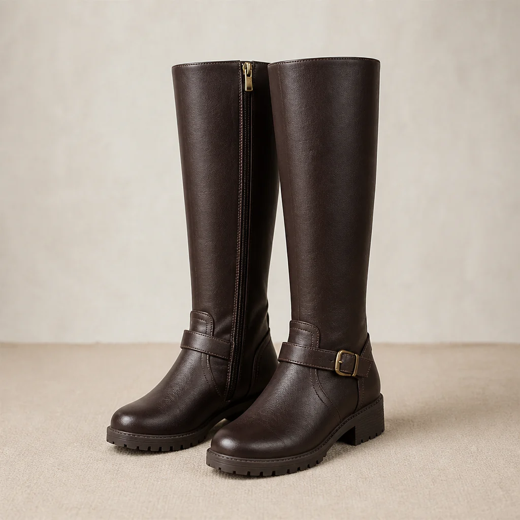 VeroStride™ – Classic Knee-High Riding Boots with Block Heel - Image 9