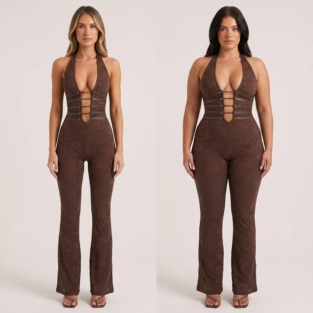 Virella™ – Sculpting Floral Lace Jumpsuit with Lace-Up Corset Back - Image 4