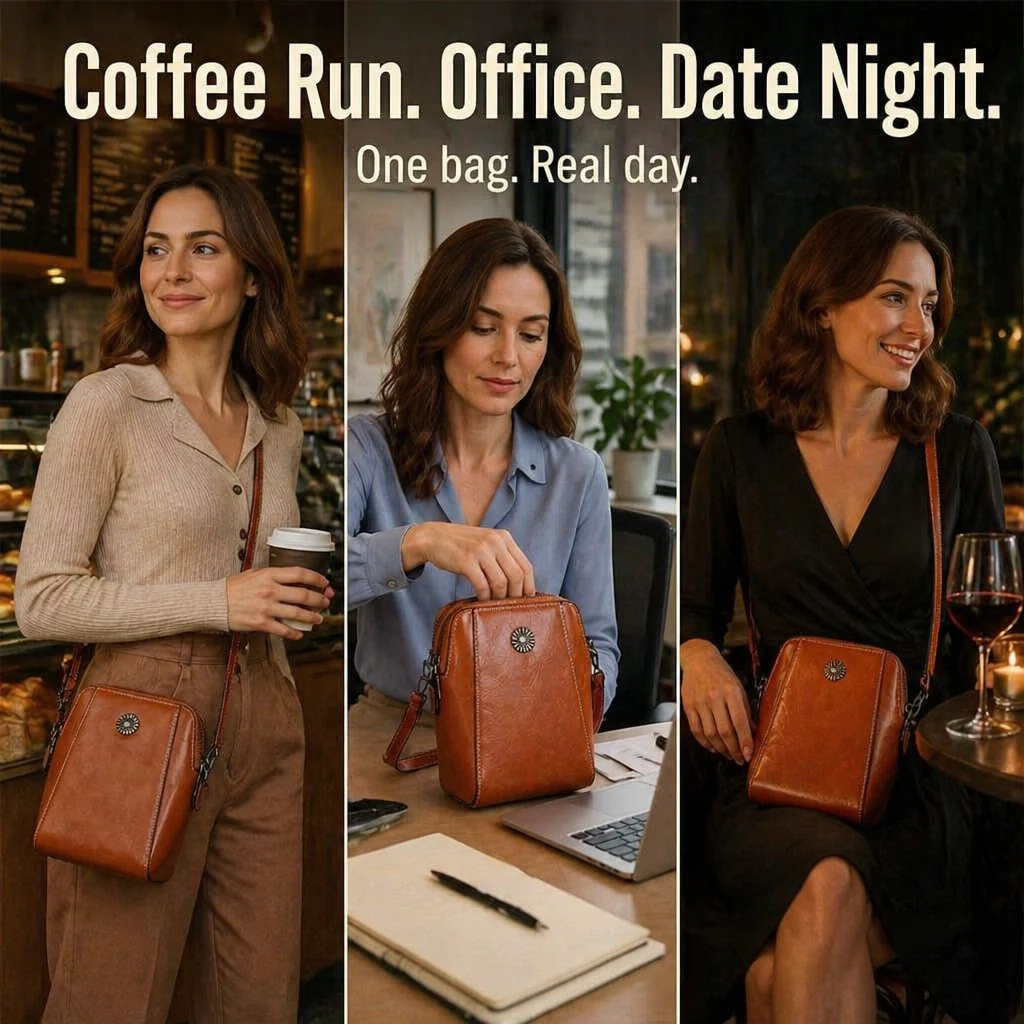 VividAura™ — Carry Phone, Cards & Lipstick in One Soft-Leather Crossbody - Image 6