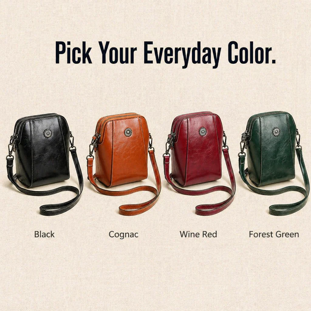 VividAura™ — Carry Phone, Cards & Lipstick in One Soft-Leather Crossbody - Image 7