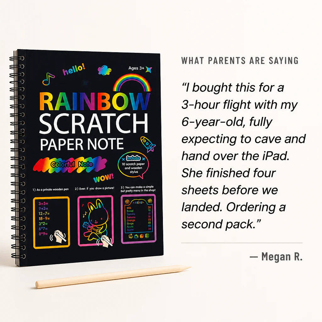 VividDreams™ Scratch Art Notebook — Trade Screen Time For Quiet, Mess-Free Rainbow Hours - Image 7