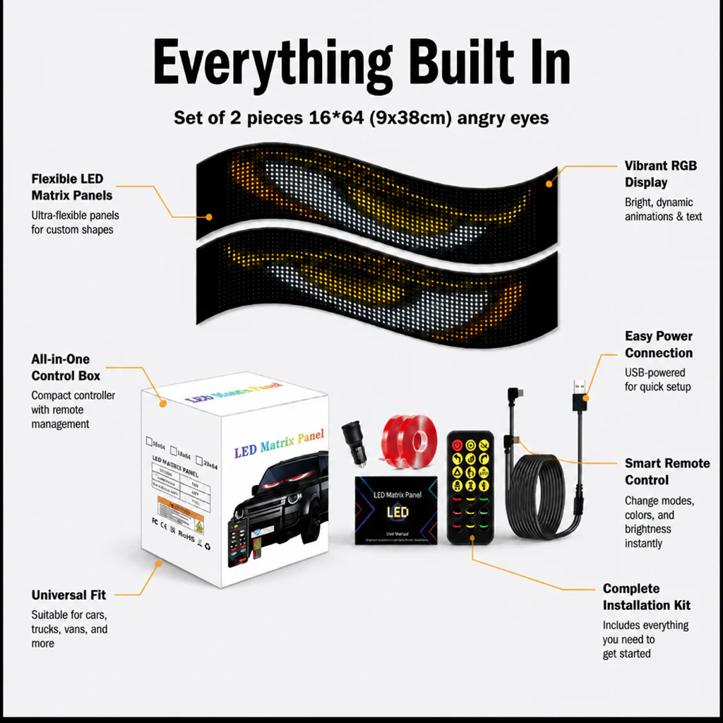 Vyzora™ Matrix LED Screen — Make Your Ride Impossible to Ignore, Anytime, Anywhere - Image 13