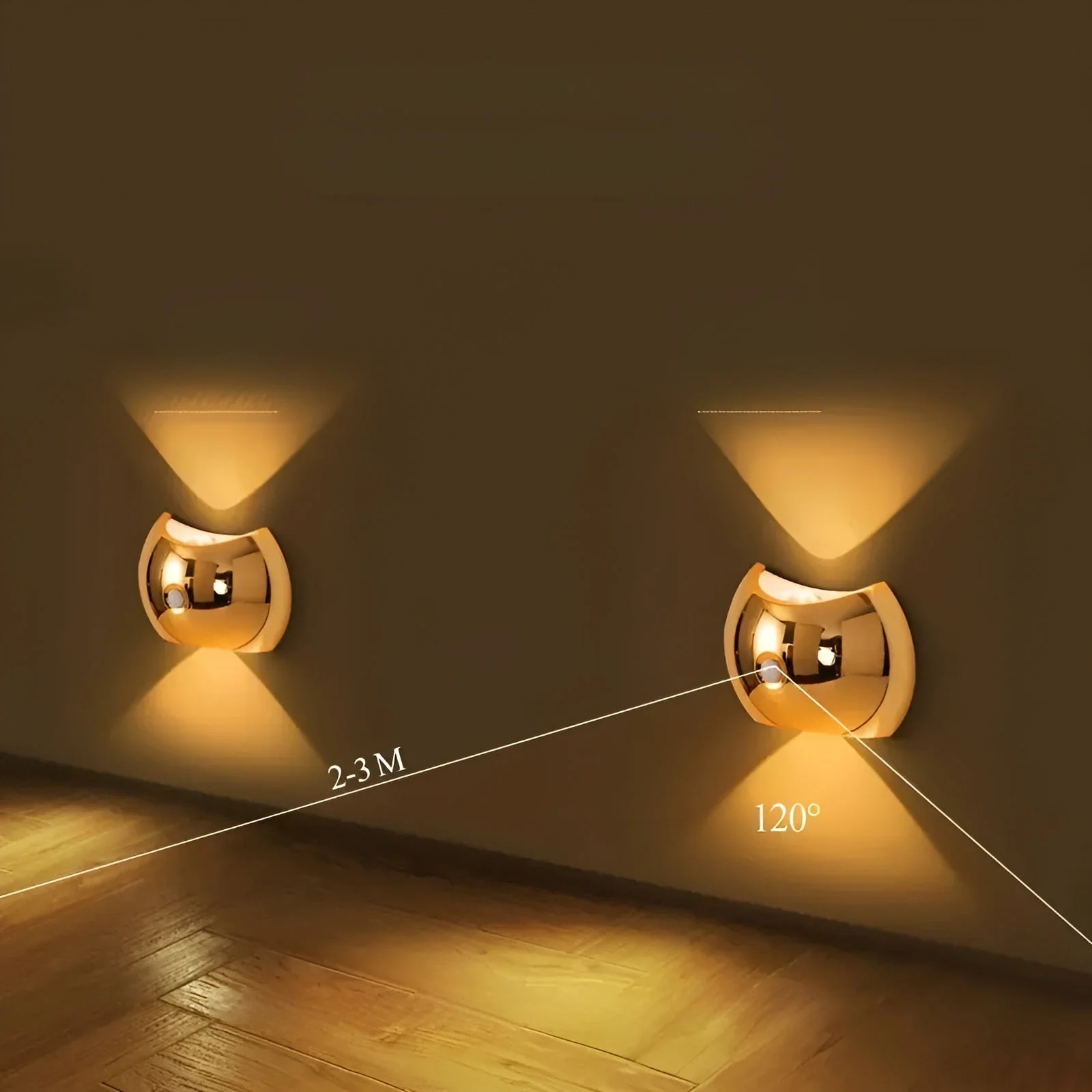 Wall Lamp with Motion Detector – Wireless, Magnetic & Rechargeable - Image 4