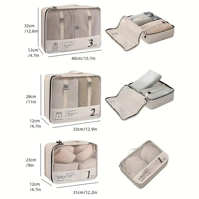 Water-Resistant 7-Piece Luggage Organizer Set - Image 8