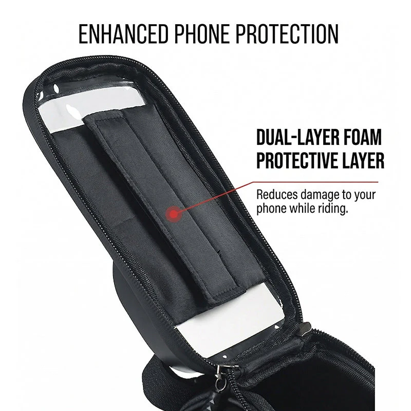Waterproof Bicycle Frame Bag with Phone Holder - Image 3