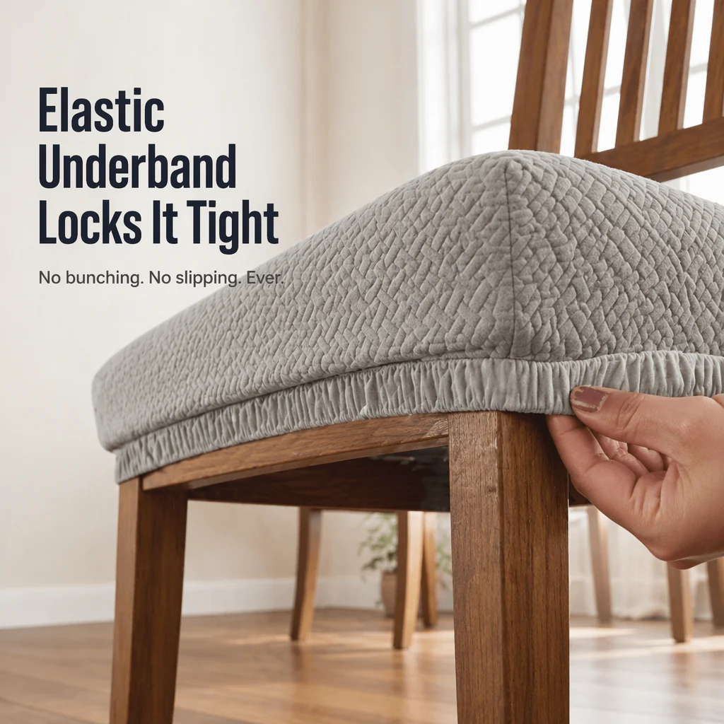 SlipGuard™ Jacquard Chair Covers — Shield Every Seat From Spills, Stains & Sticky Fingers - Image 4