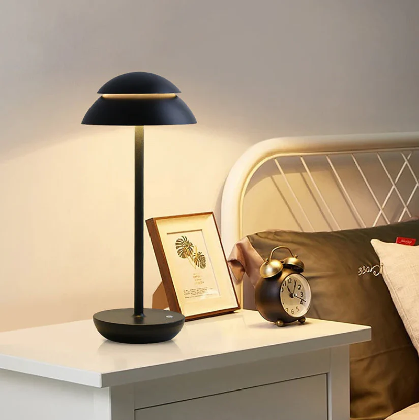 Wireless Dimmable LED Battery Table Lamp LuxeGlow - Modern via Touch | Living Room | Reading Lamp | Bedside Lamp - Image 3