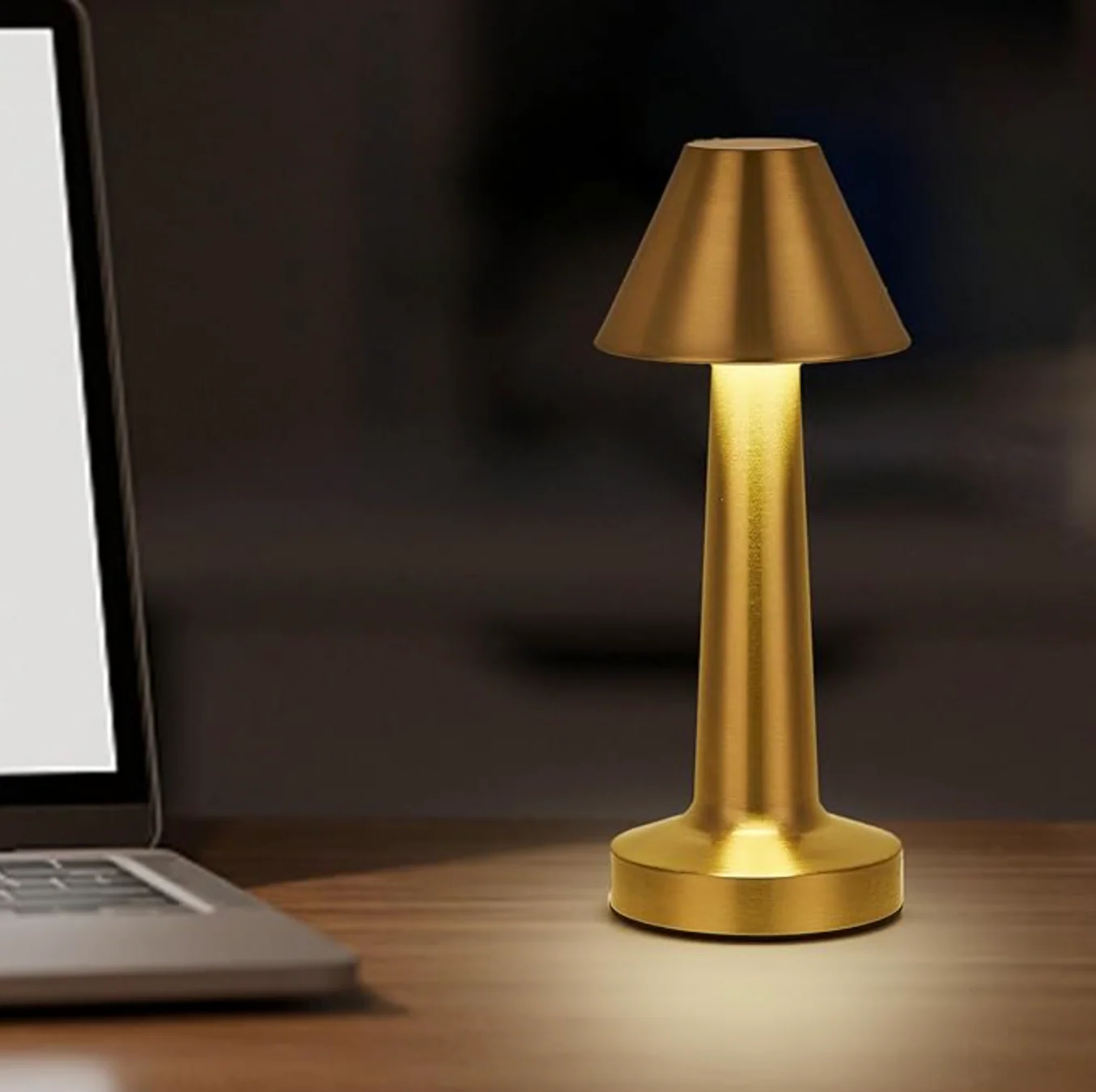 Wireless Dimmable LED Battery Table Lamp LuxLamp - Modern via Touch | Living Room | Reading Lamp | Bedside Lamp - Image 4