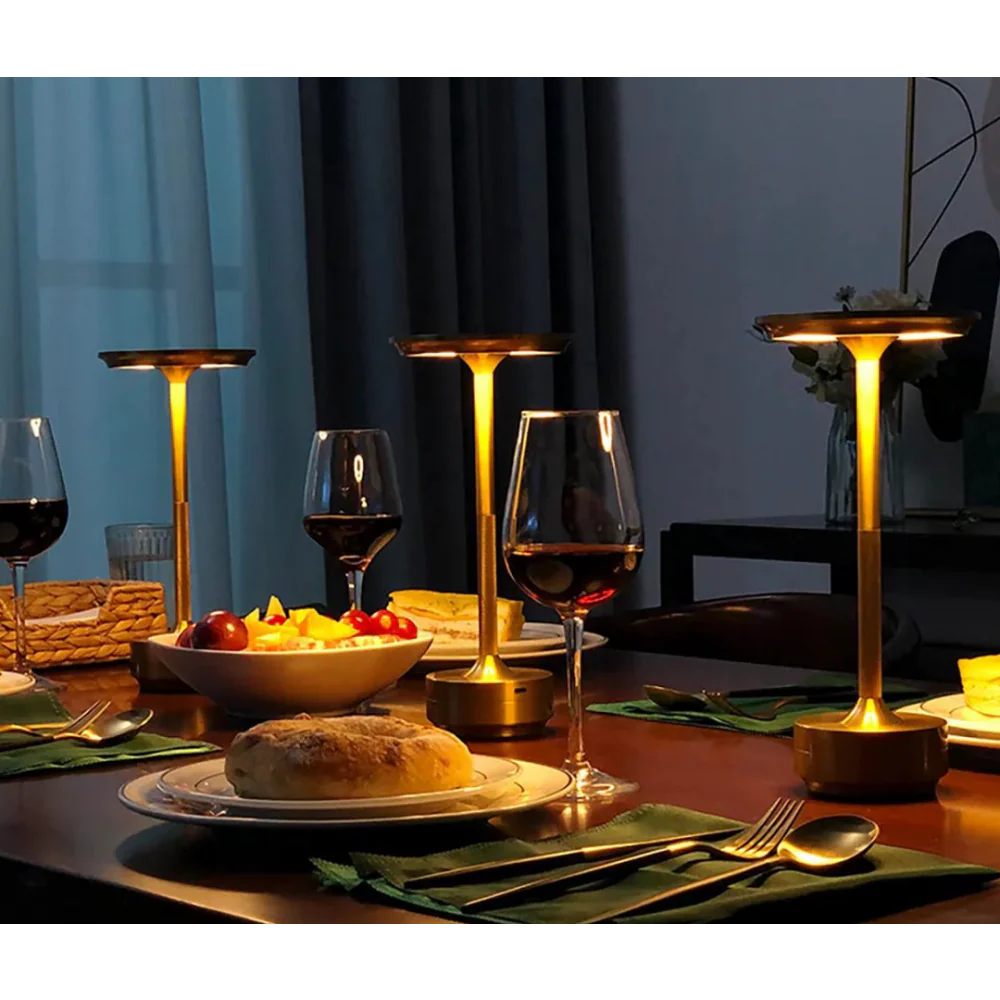 Wireless LED Desk Lamp with Touch Dimmer – Aluminum, IP44 - Image 2