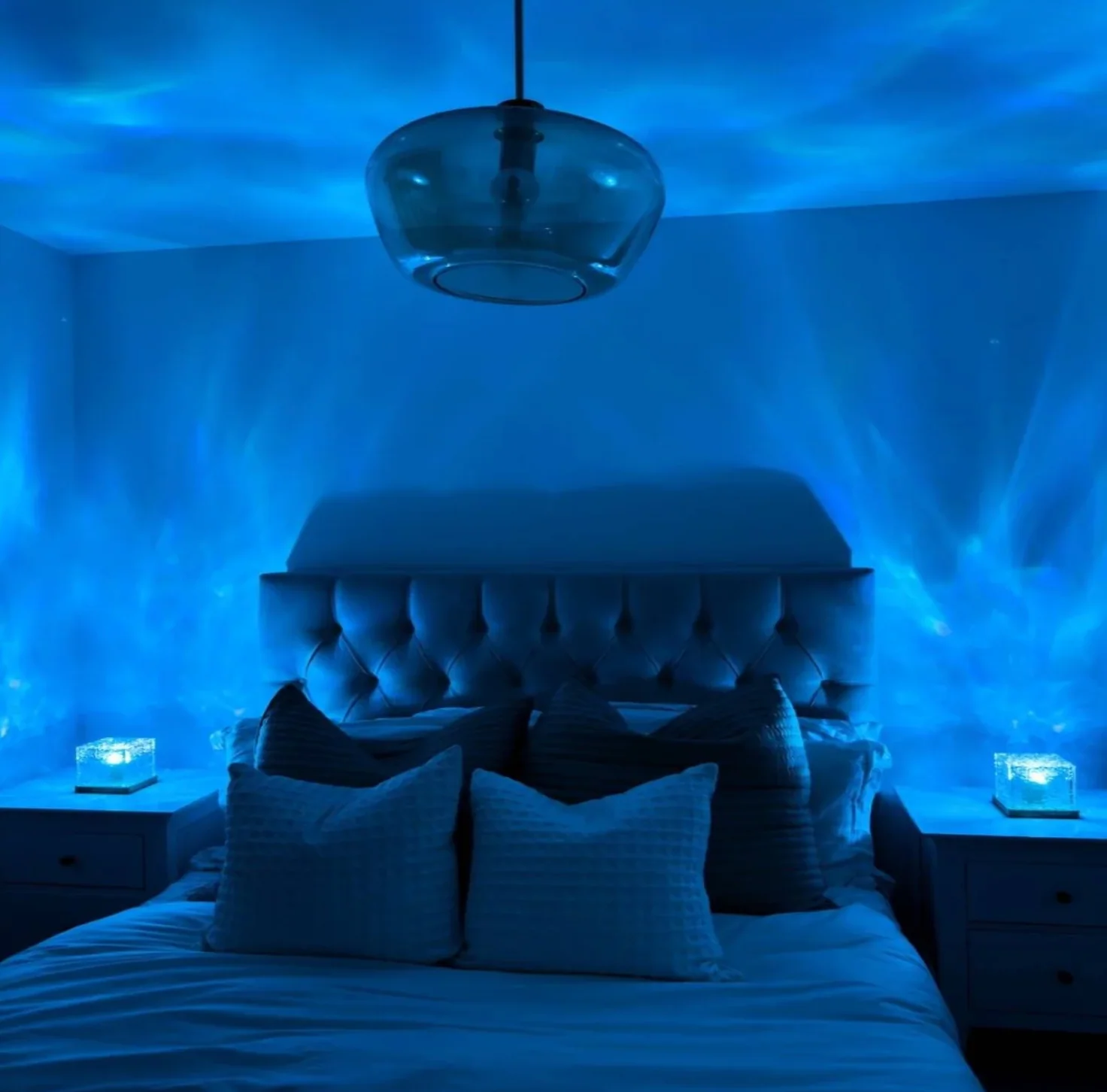 Wireless USB Relaxation Table Lamp Magic Wave Lamp - 16 glowing colors with remote control - Image 4