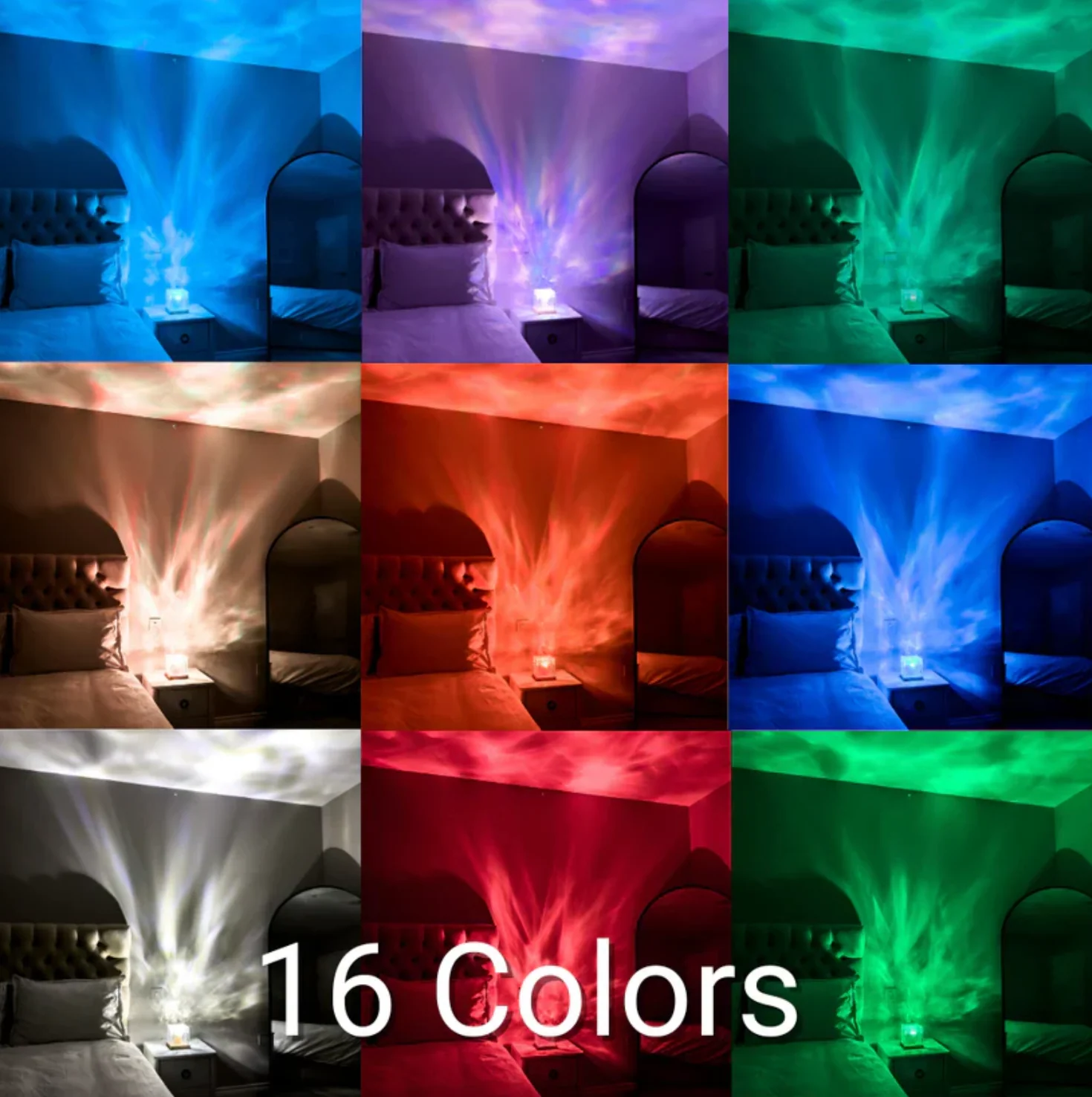 Wireless USB Relaxation Table Lamp Magic Wave Lamp - 16 glowing colors with remote control - Image 6