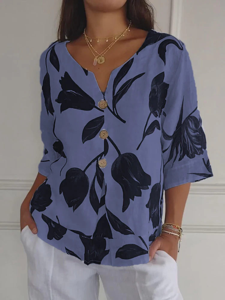 ZephyraLuxe™ Linen V-Neck Top — Stay Cool, Fresh, and Flawlessly Confident All Day - Image 4