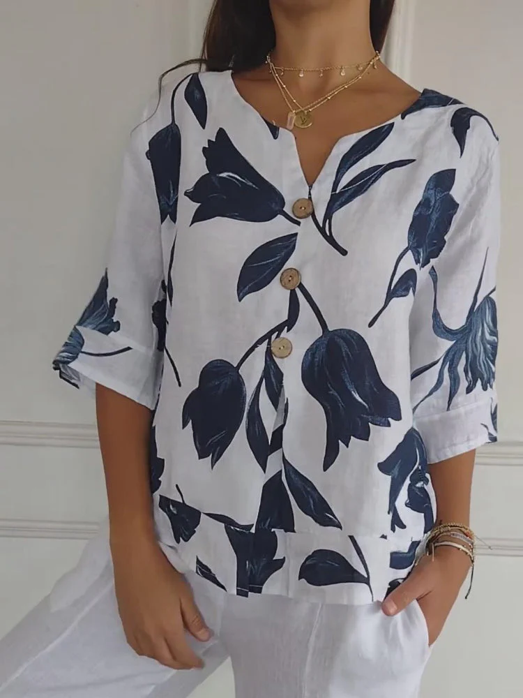 ZephyraLuxe™ Linen V-Neck Top — Stay Cool, Fresh, and Flawlessly Confident All Day - Image 5