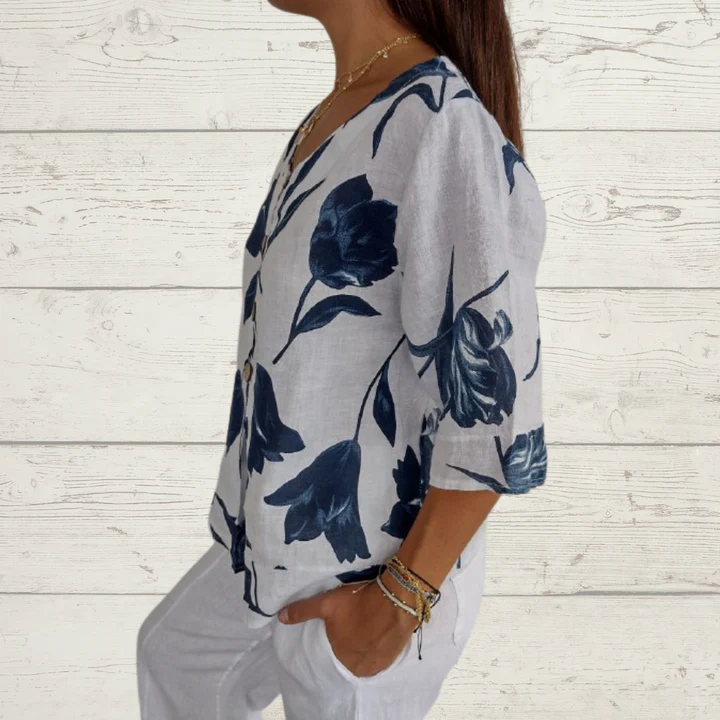 ZephyraLuxe™ Linen V-Neck Top — Stay Cool, Fresh, and Flawlessly Confident All Day - Image 8